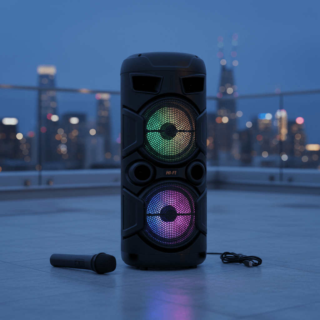 Bluetooth Party Hangszóró Mikrofonnal - | Cyber Bazaar