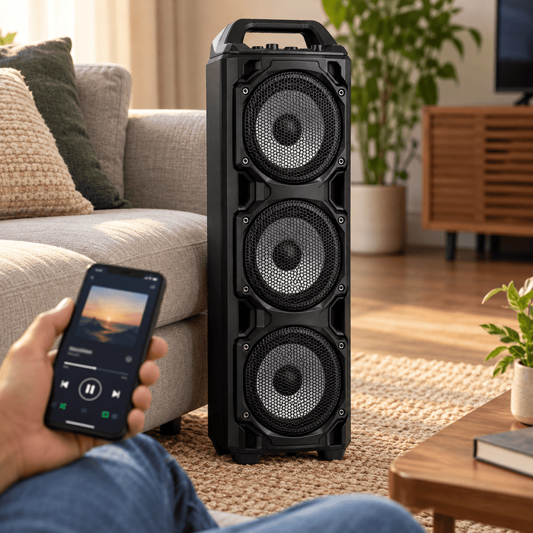 Bluetooth toronyhangszóró – 3 × 8″ - Hangszórók és rádiók | Cyber Bazaar