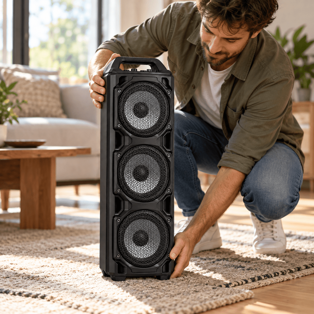 Bluetooth toronyhangszóró – 3 × 8″ - Hangszórók és rádiók | Cyber Bazaar