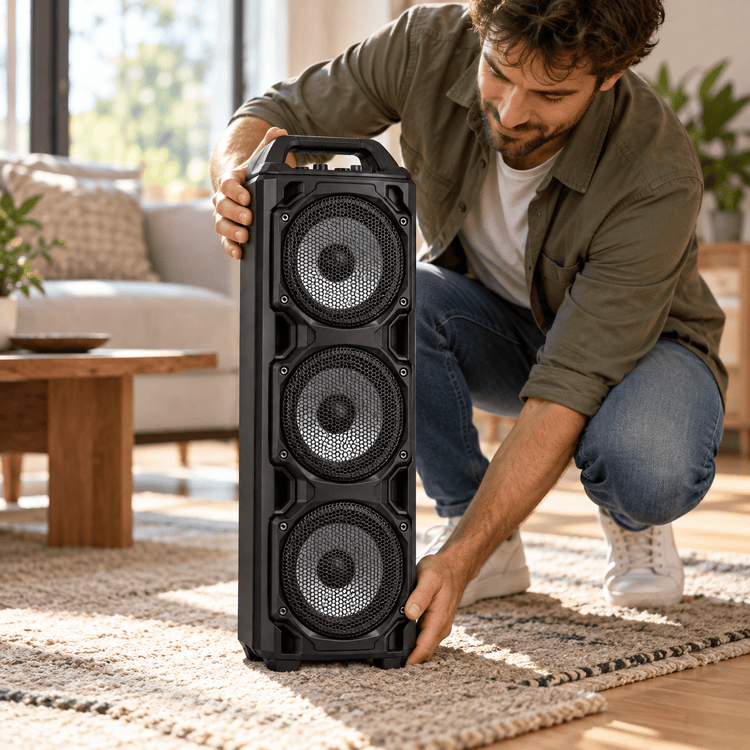 Bluetooth toronyhangszóró – 3 × 8″ - Hangszórók és rádiók | Cyber Bazaar
