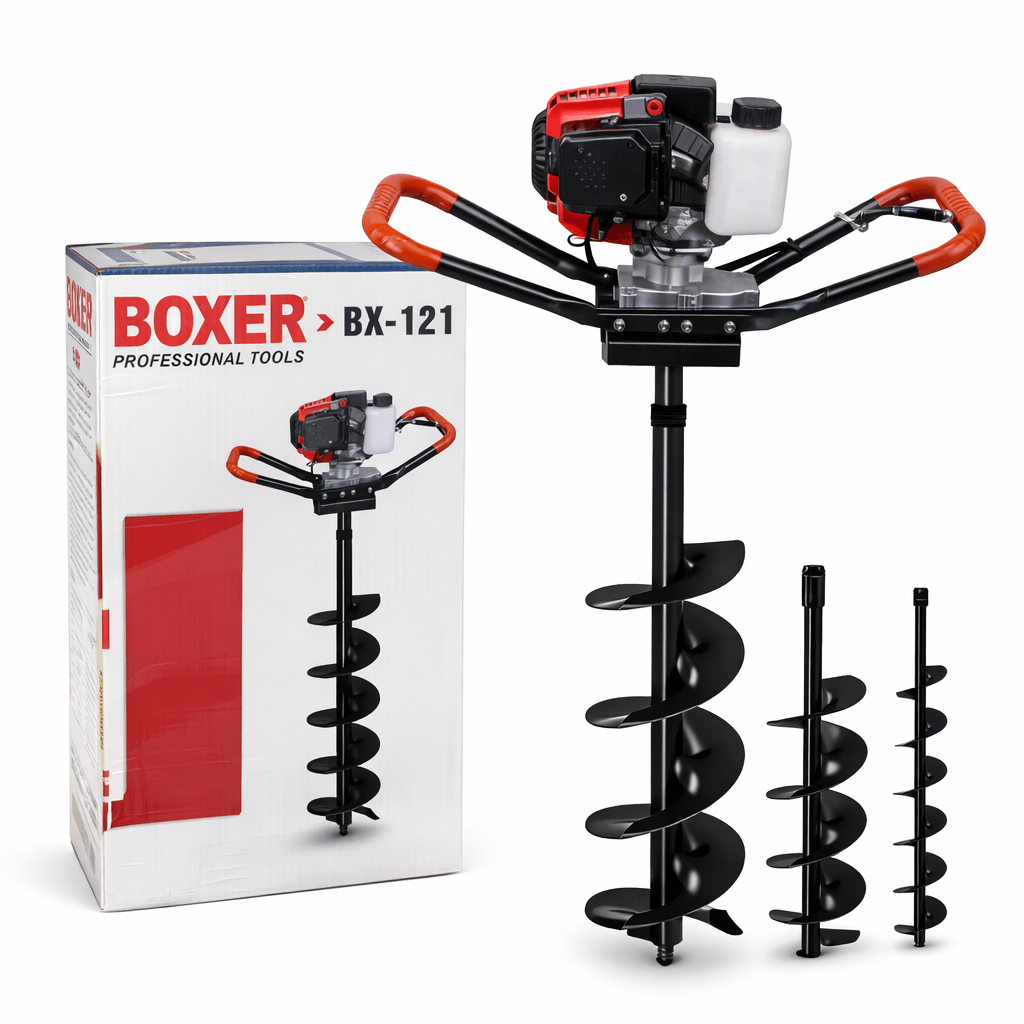 BOXER Benzines Földfúró + 3 fúró (100/150/200 mm) - | Cyber Bazaar