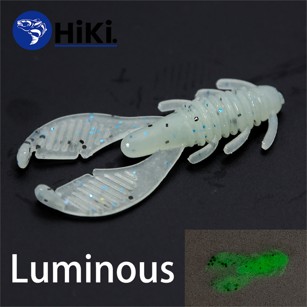 HiKi Azur WD01 gumicsali – 50 mm – Foszforeszkáló