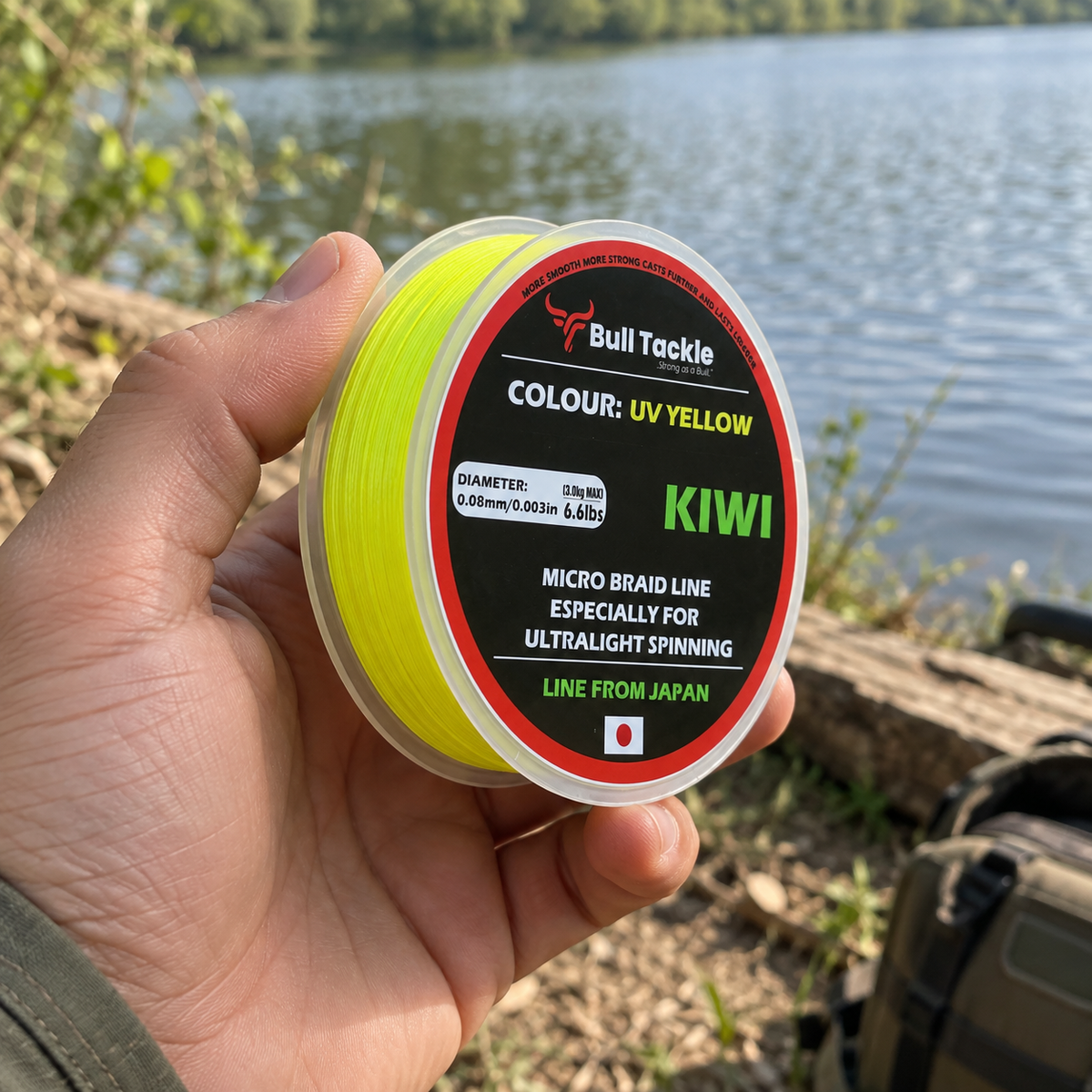 Bull Tackle Kiwi UV sárga fonott zsinór – 150 m – életszerű termékbemutató 1