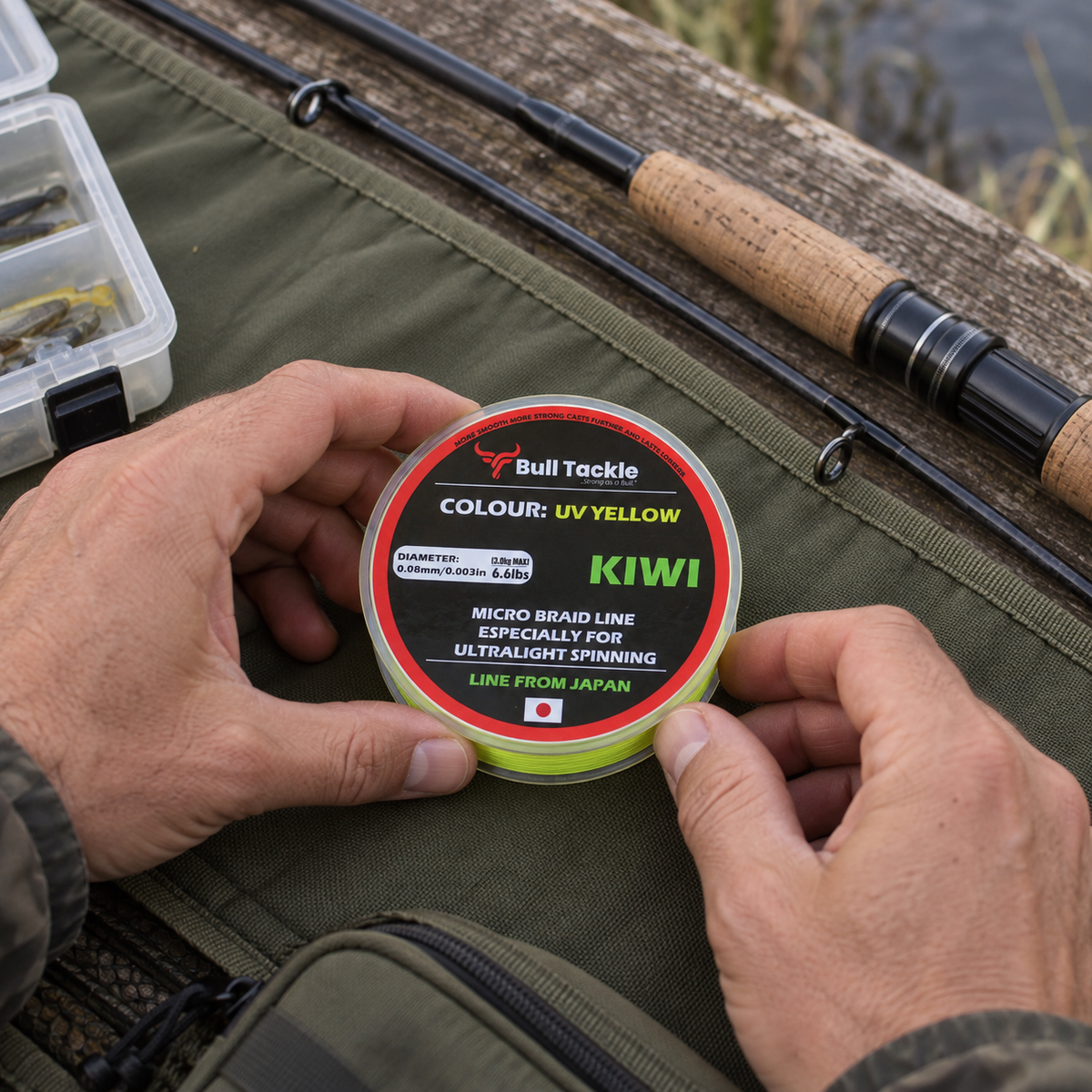 Bull Tackle Kiwi UV sárga fonott zsinór – 150 m – életszerű termékbemutató 2
