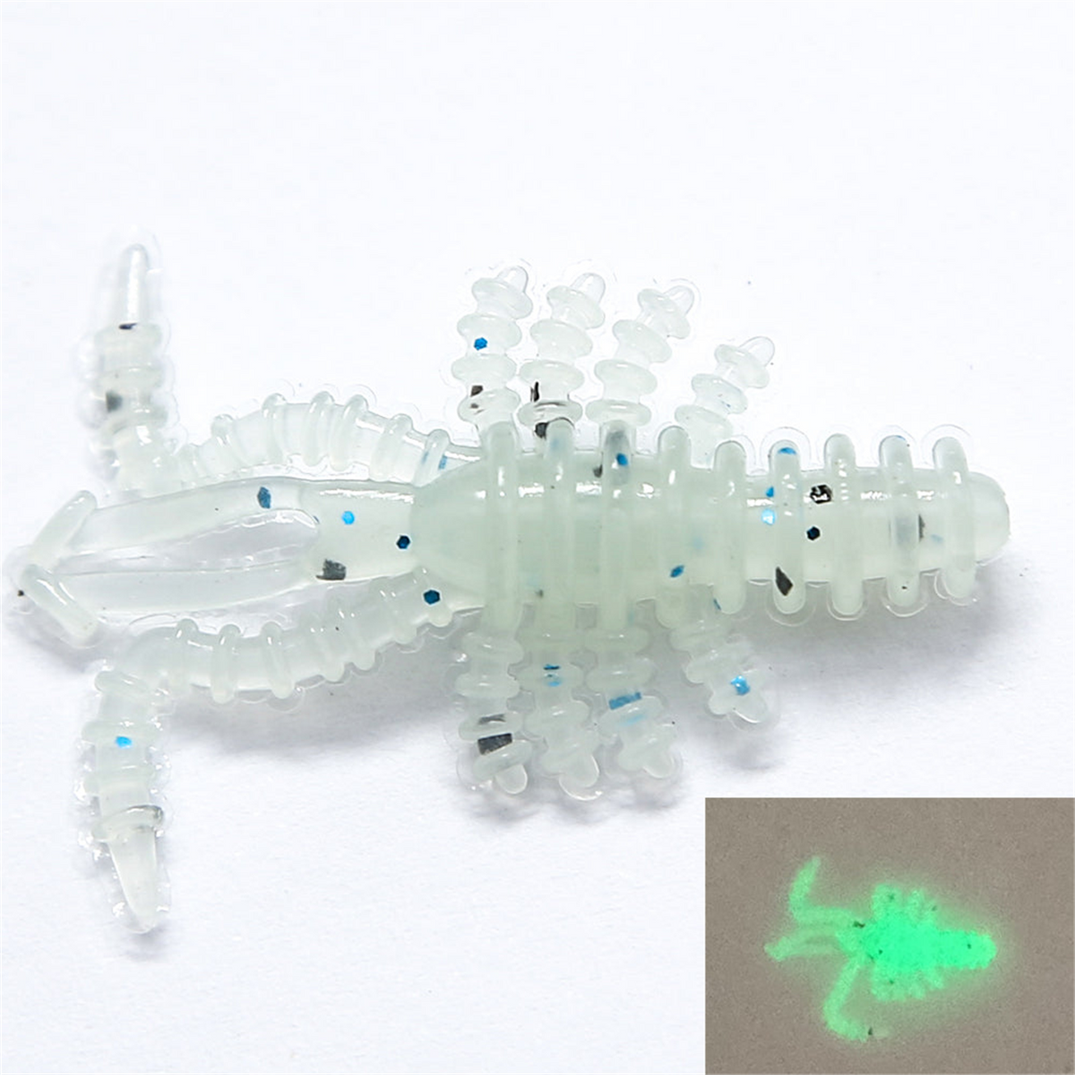 HiKi Krill WD06 rákformájú gumicsali – 40 mm – Foszforeszkáló
