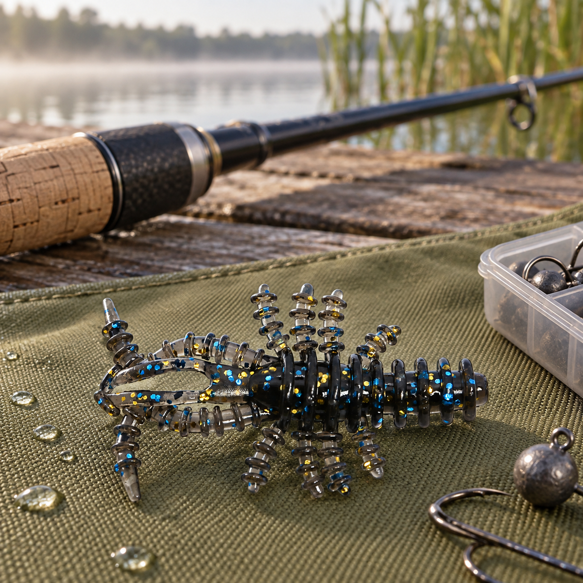 HiKi Krill WD06 rákformájú gumicsali – 40 mm – környezeti termékfotó 1