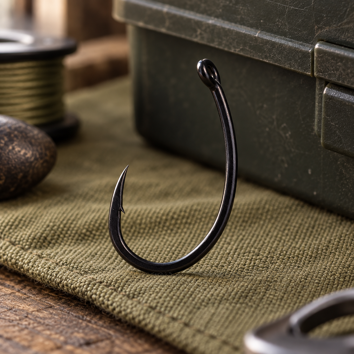Carp King Krank CK9002 horog – 6 és 8 méret, 10 db – környezeti termékfotó 2