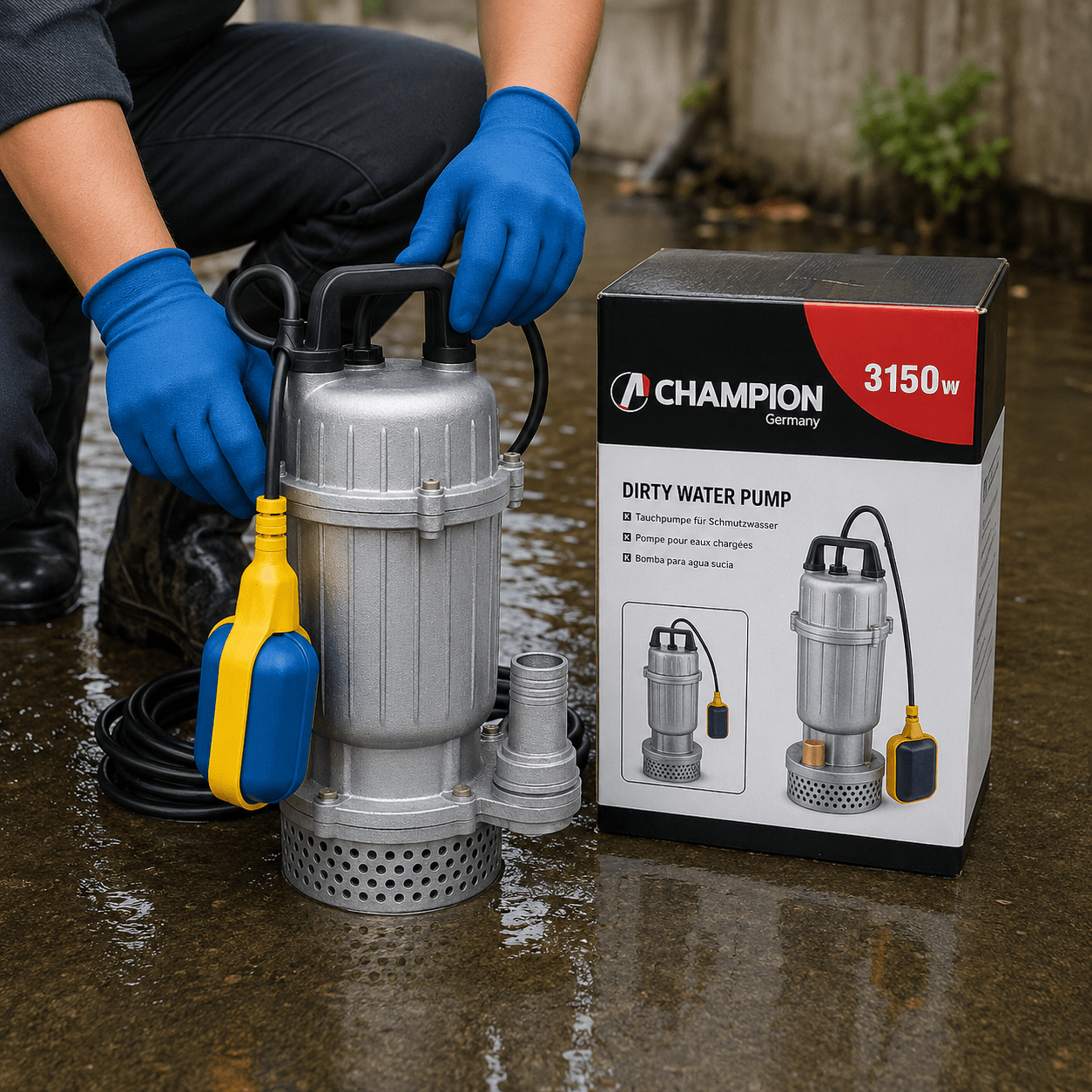 Champion Szennyvíz Szivattyú 3150W - | Cyber Bazaar
