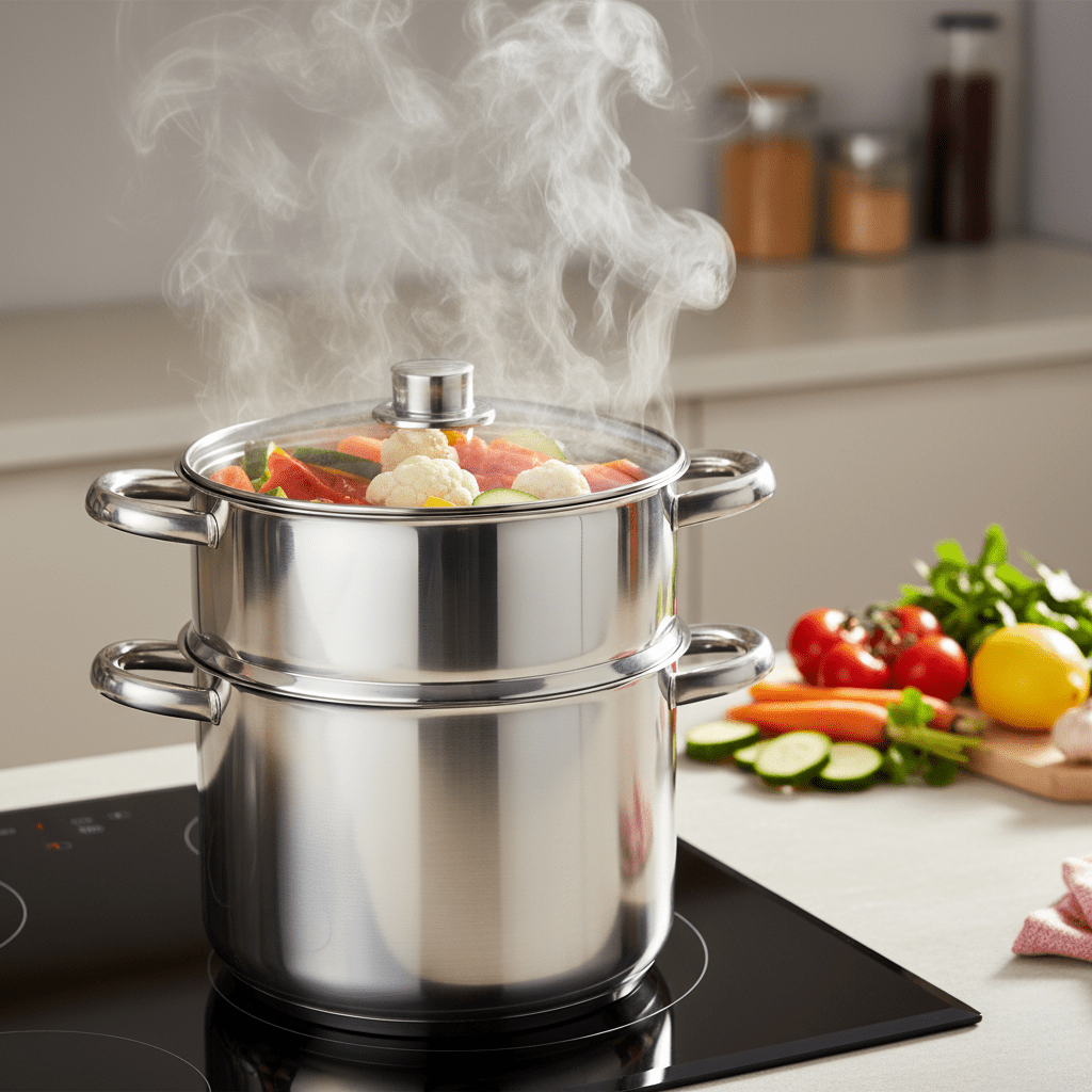 Couscous Főző 8L Rozsdamentes Acél Indukciós - | Cyber Bazaar