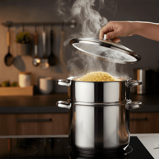 Couscous Főző 8L Rozsdamentes Acél Indukciós - | Cyber Bazaar