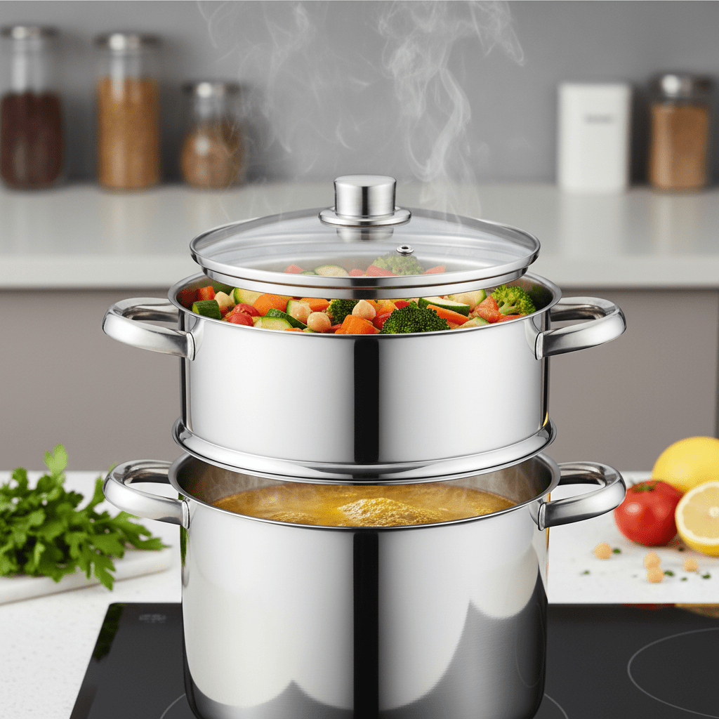 Couscous Főző 8L Rozsdamentes Acél Indukciós - | Cyber Bazaar