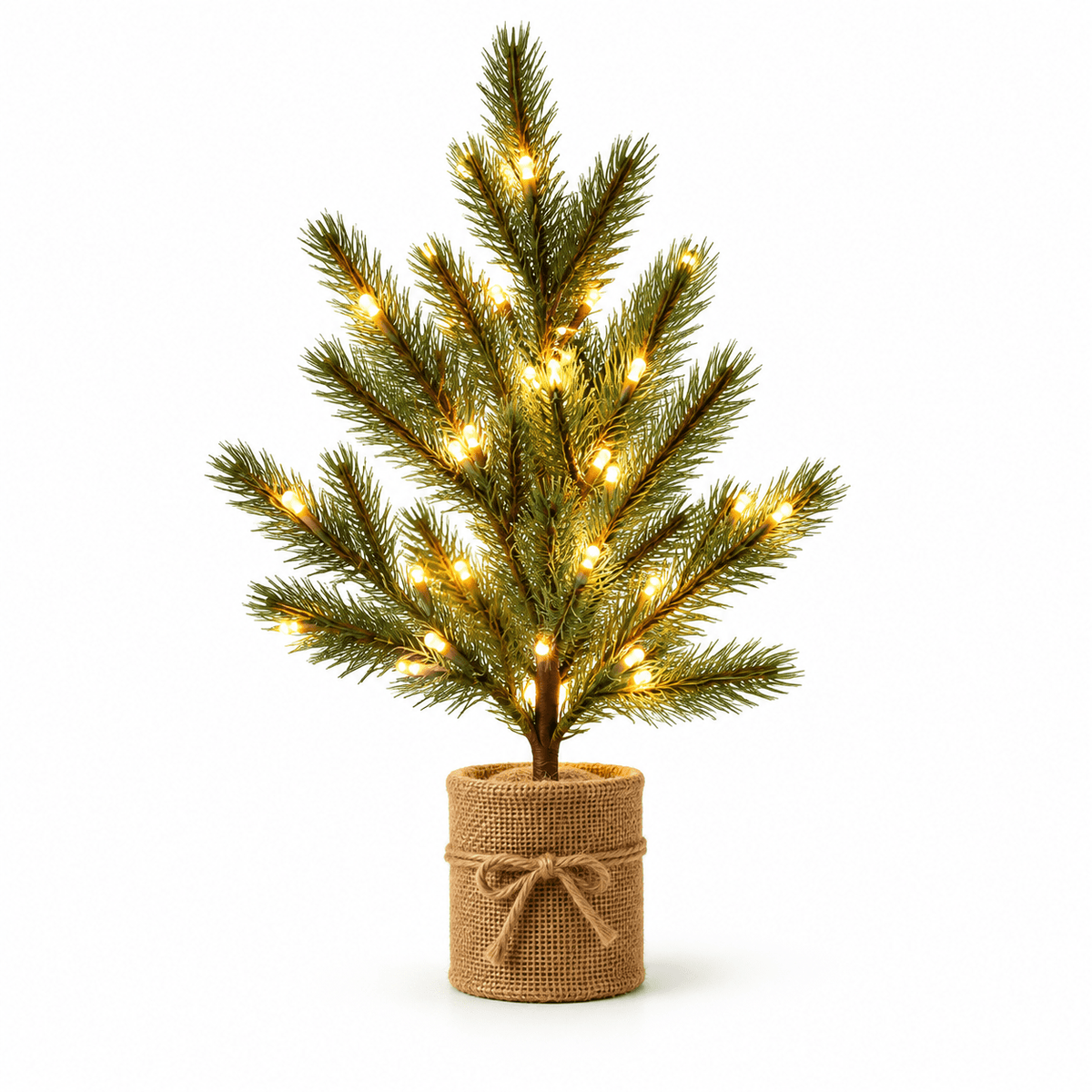 Cserepes LED fenyő dekoráció – 35 cm, 14 LED - LED dekoráció | Cyber Bazaar