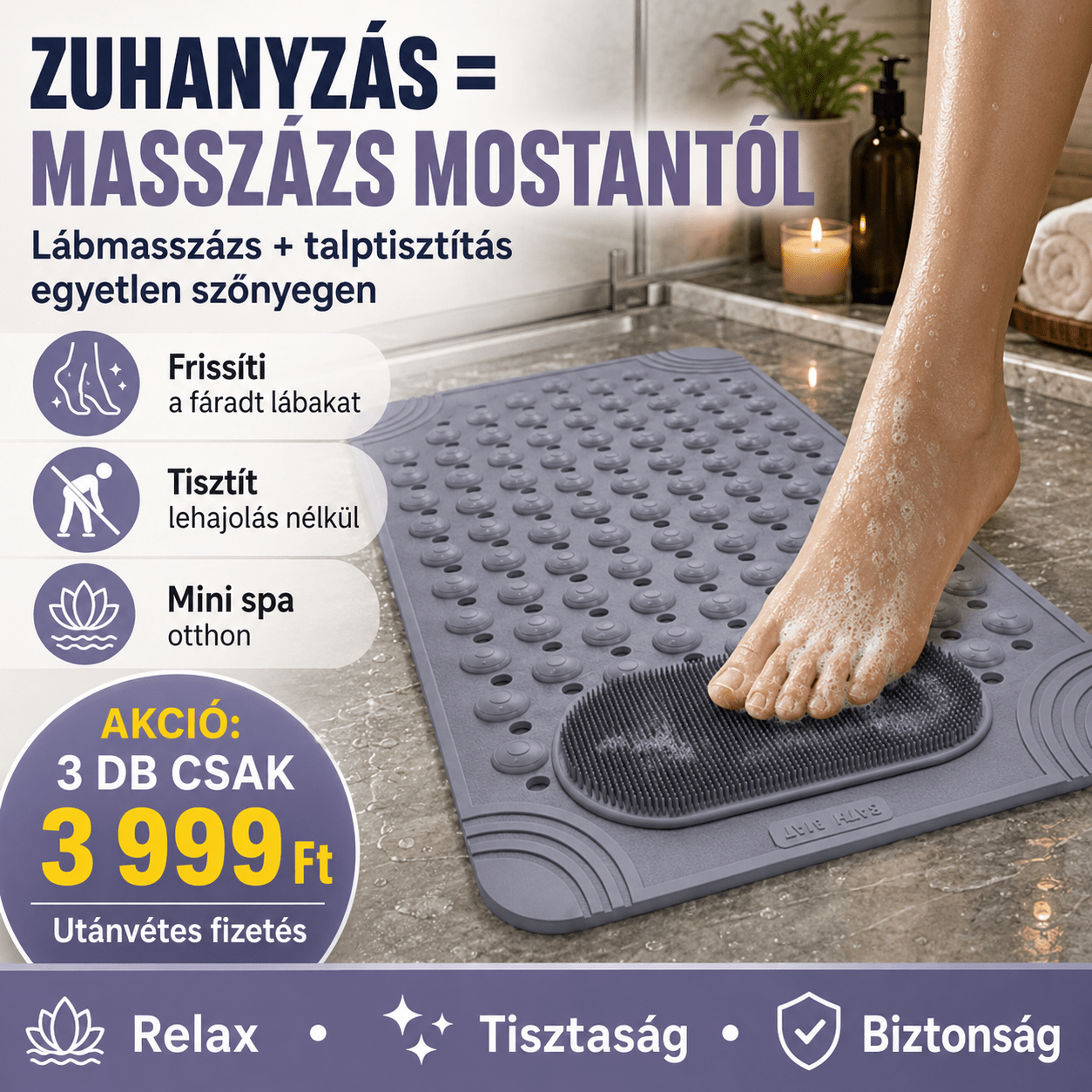 Csúszásmentes Masszázs Zuhany Szőnyeg - | Cyber Bazaar