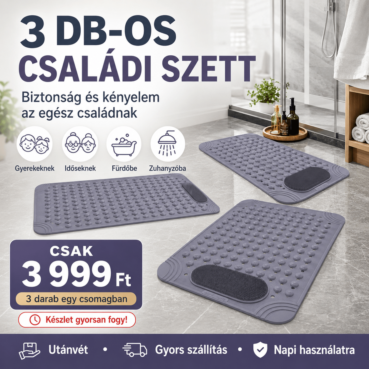 Csúszásmentes Masszázs Zuhany Szőnyeg - | Cyber Bazaar