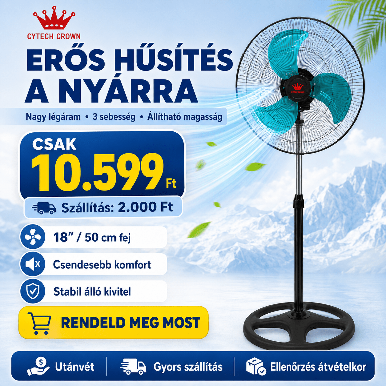 Cytech Crown 18” Álló Ventilátor - | Cyber Bazaar