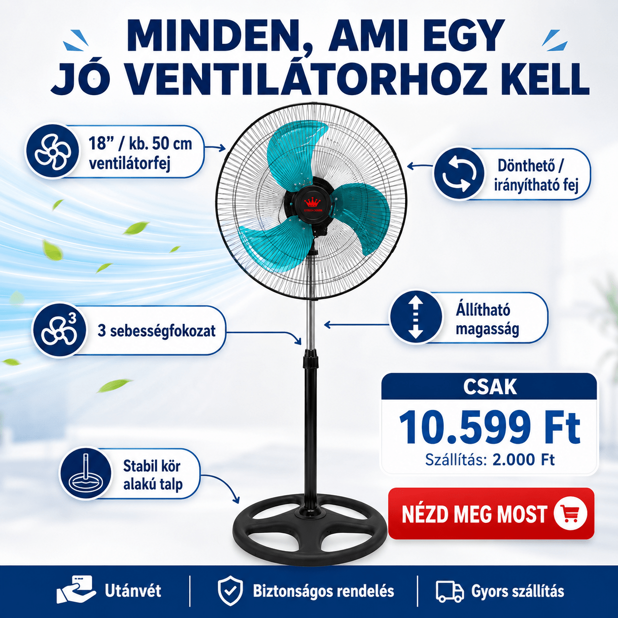 Cytech Crown 18” Álló Ventilátor - | Cyber Bazaar