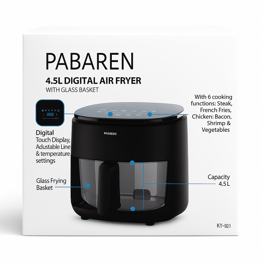 Digitális Forrólevegős Sütő - | Cyber Bazaar