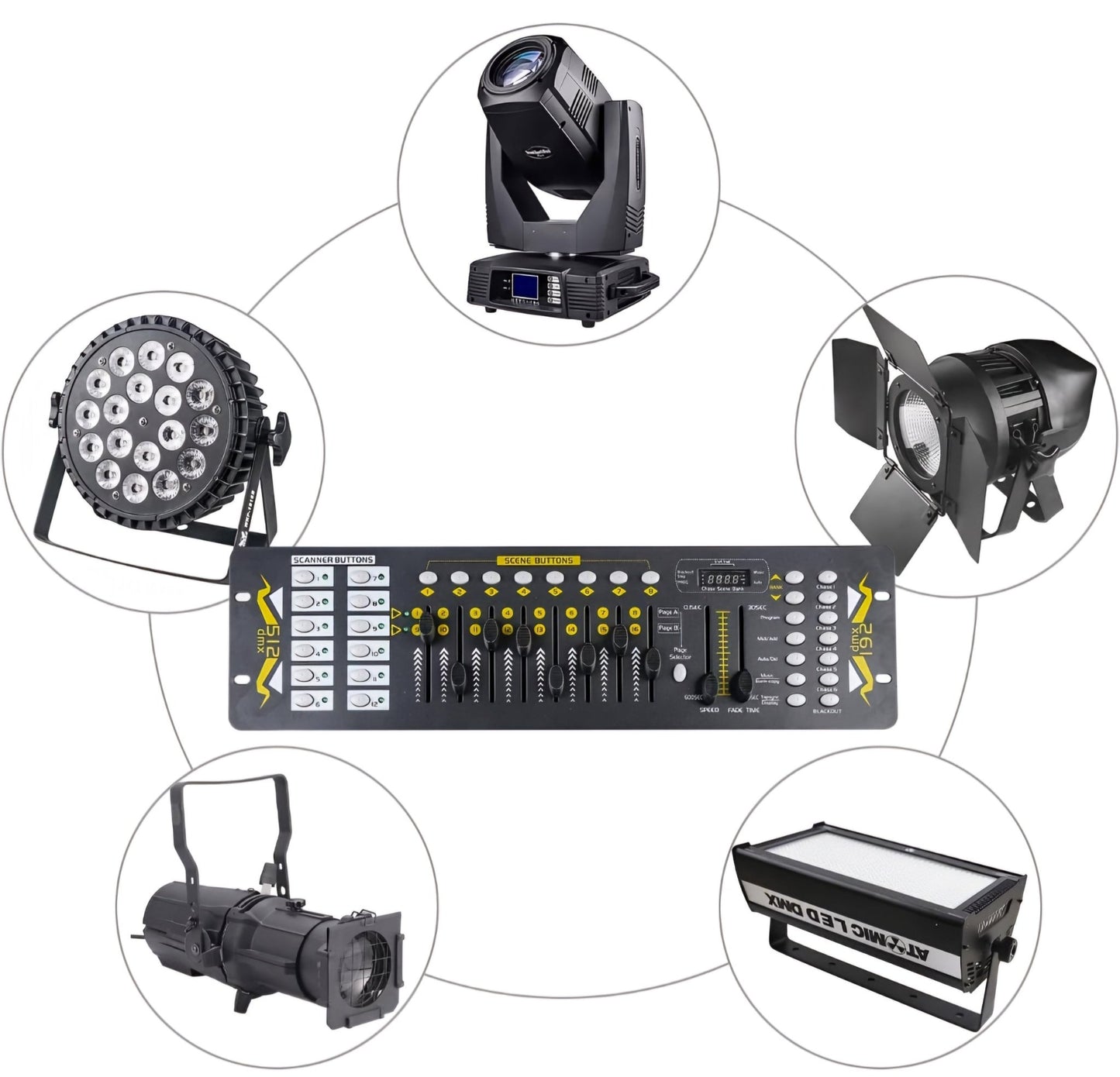 DMX512 Disco 192 Fényvezérlő - | Cyber Bazaar