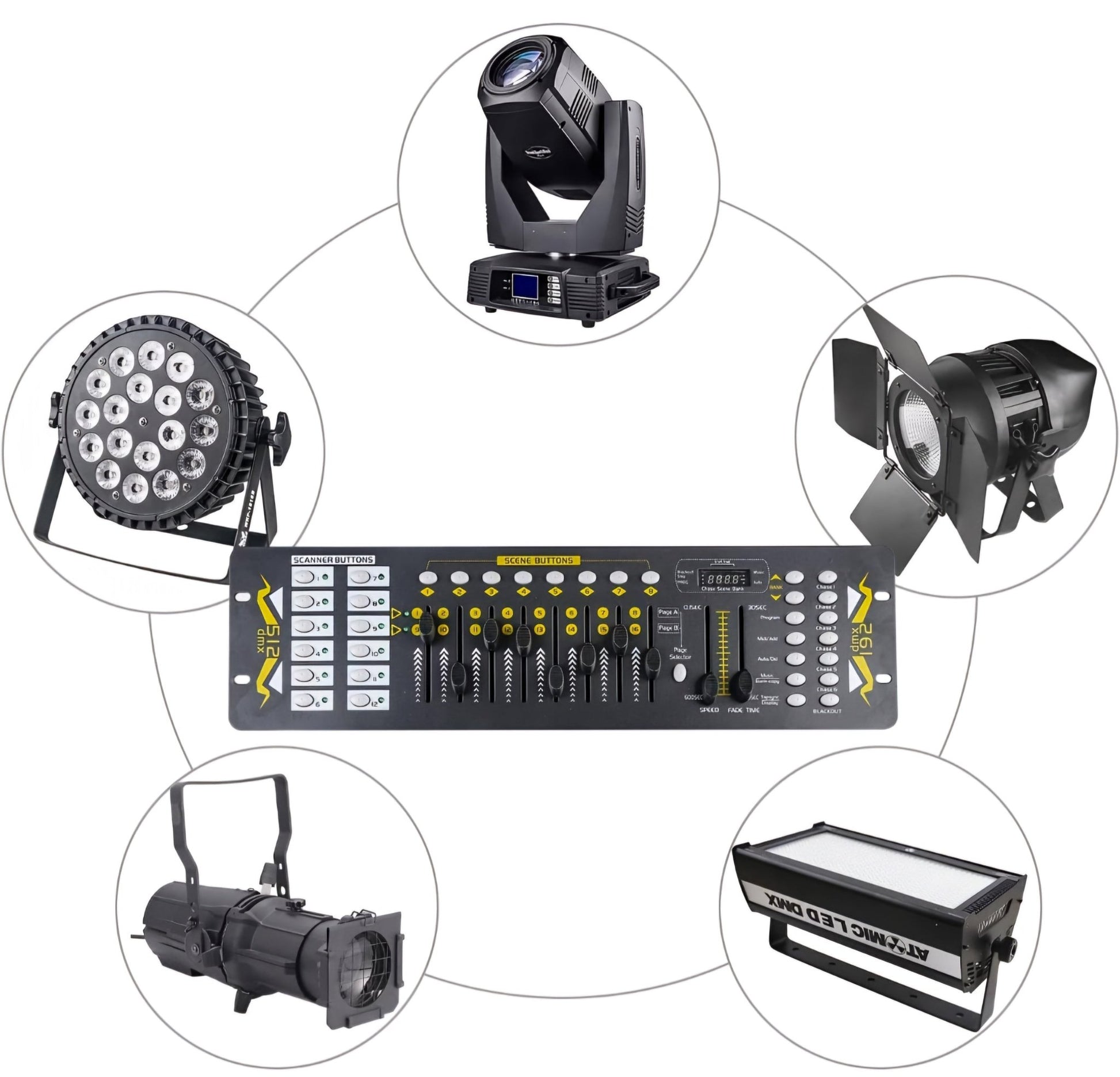 DMX512 Disco 192 Fényvezérlő - | Cyber Bazaar