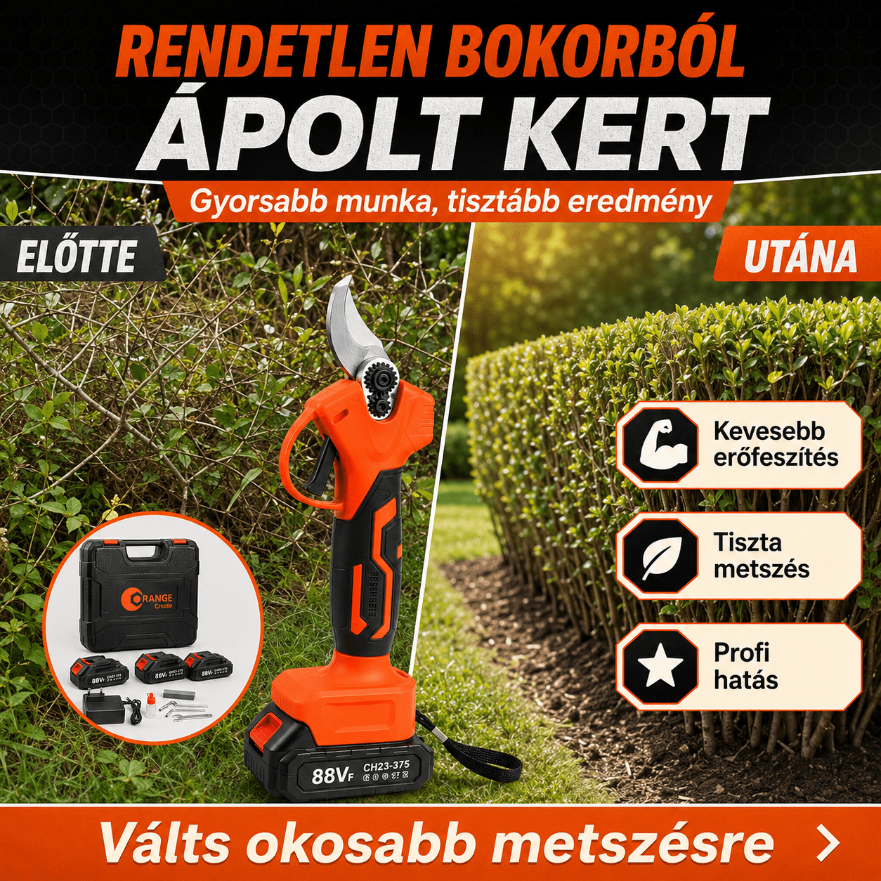 Elektromos Metszőolló Szet 88V - | Cyber Bazaar