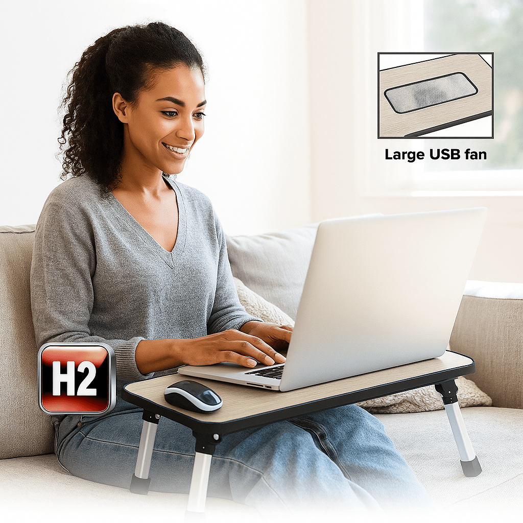 Ergonomikus Multifunkciós Laptopasztal - | Cyber Bazaar