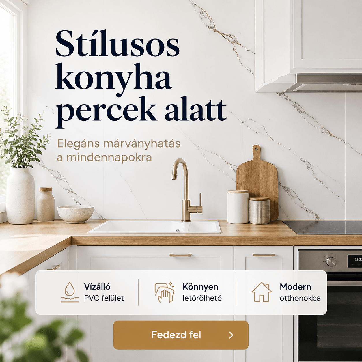 Fehér Márvány Mintás PVC Falpanel – 12 Darabos Csomag - | Cyber Bazaar