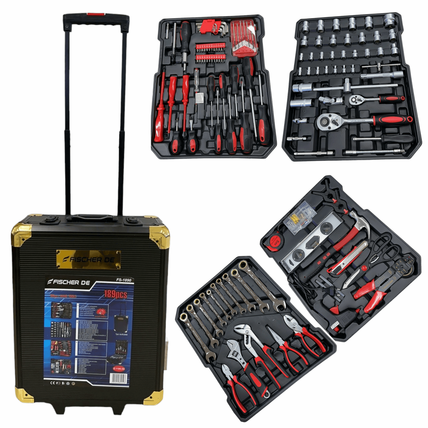 FISCHER DE 189 részes szerszámkészletet - | Cyber Bazaar