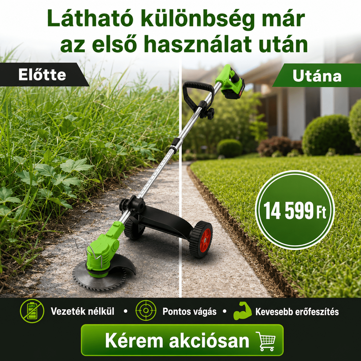 Flinke Akkumulátoros Fűszegélynyíró - | Cyber Bazaar