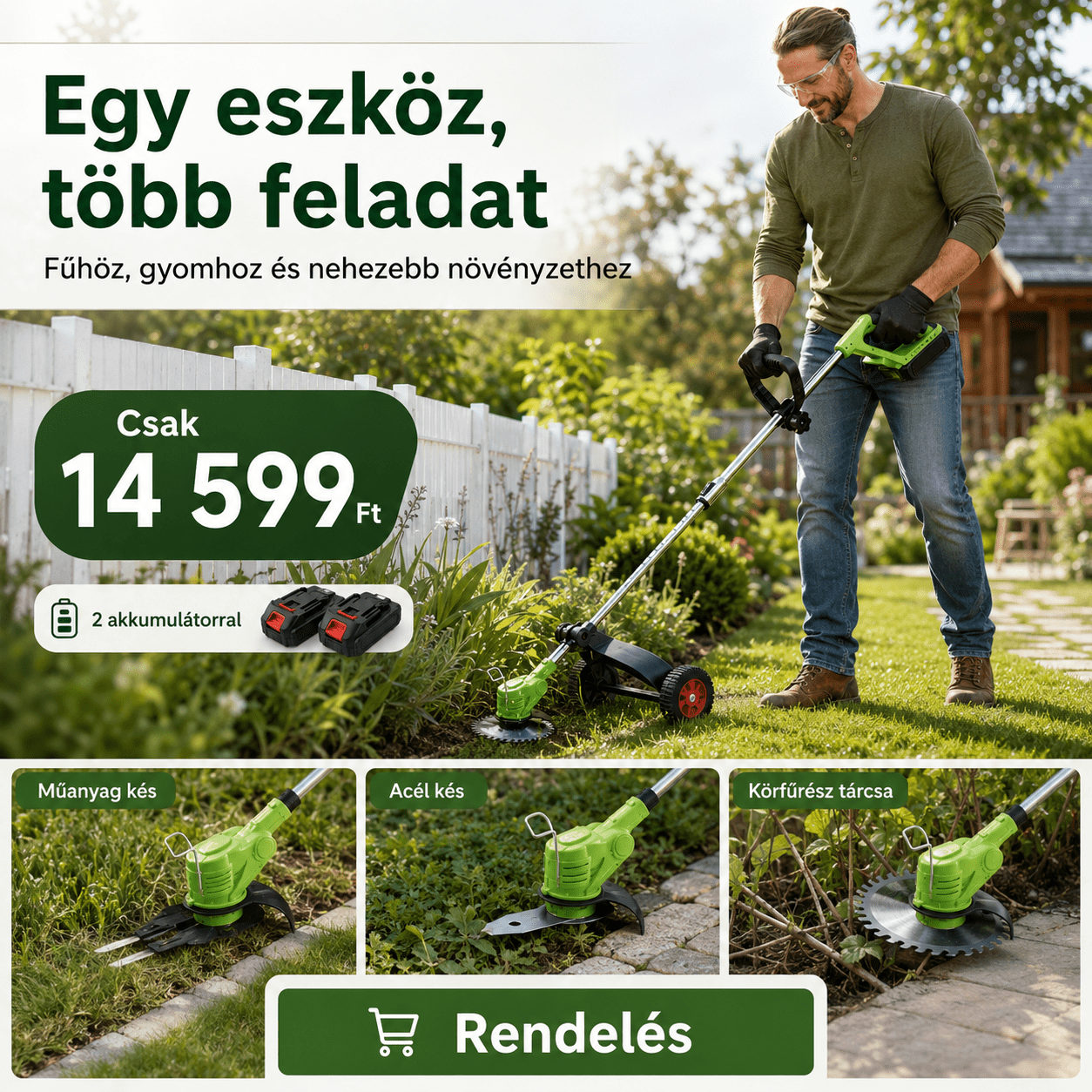 Flinke Akkumulátoros Fűszegélynyíró - | Cyber Bazaar