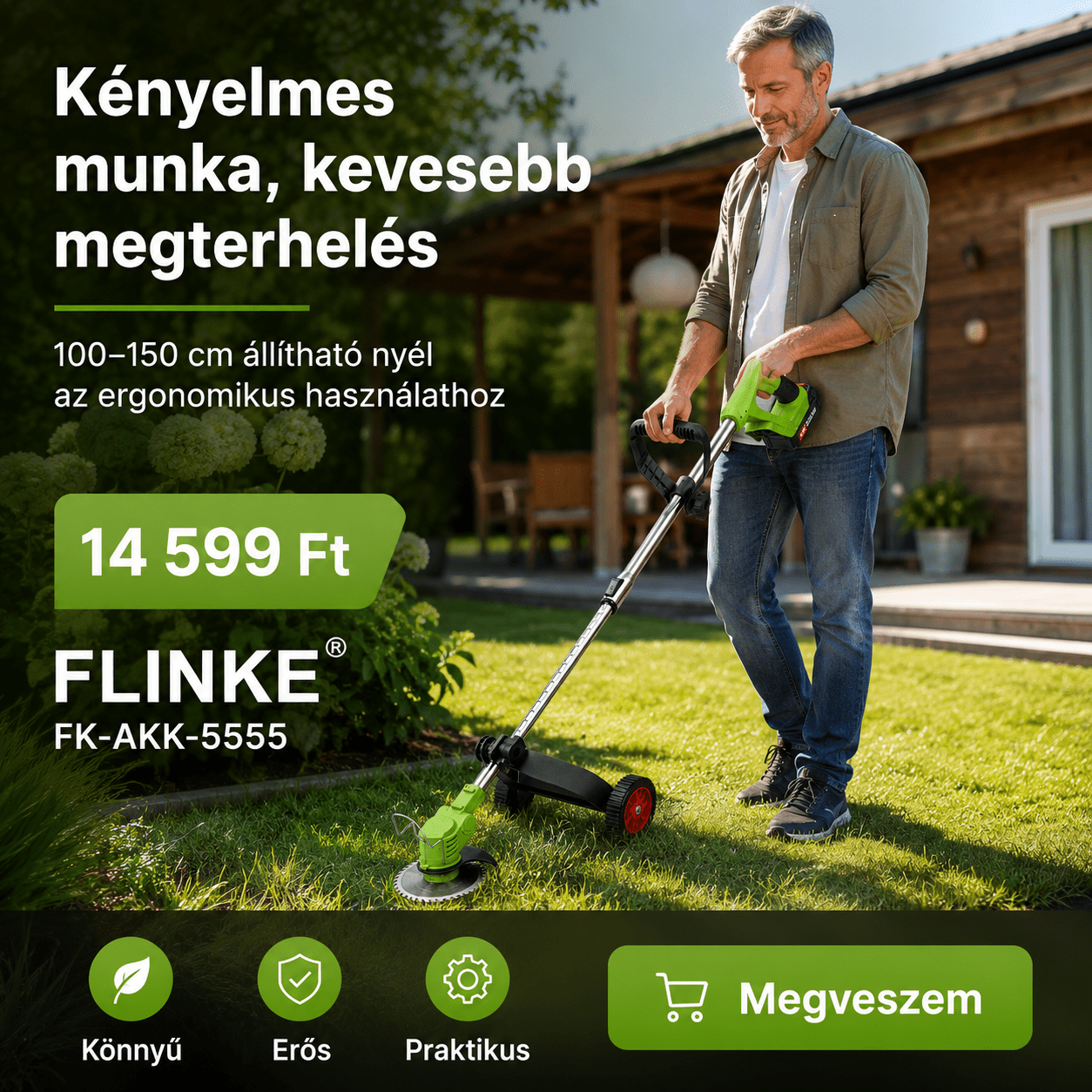 Flinke Akkumulátoros Fűszegélynyíró - | Cyber Bazaar