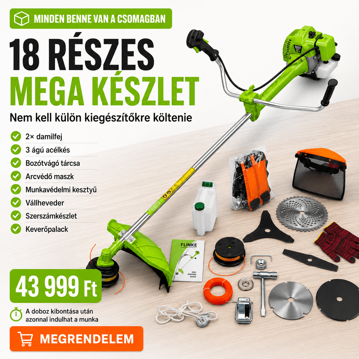 Flinke Benzinmotoros Fűkasza - | Cyber Bazaar
