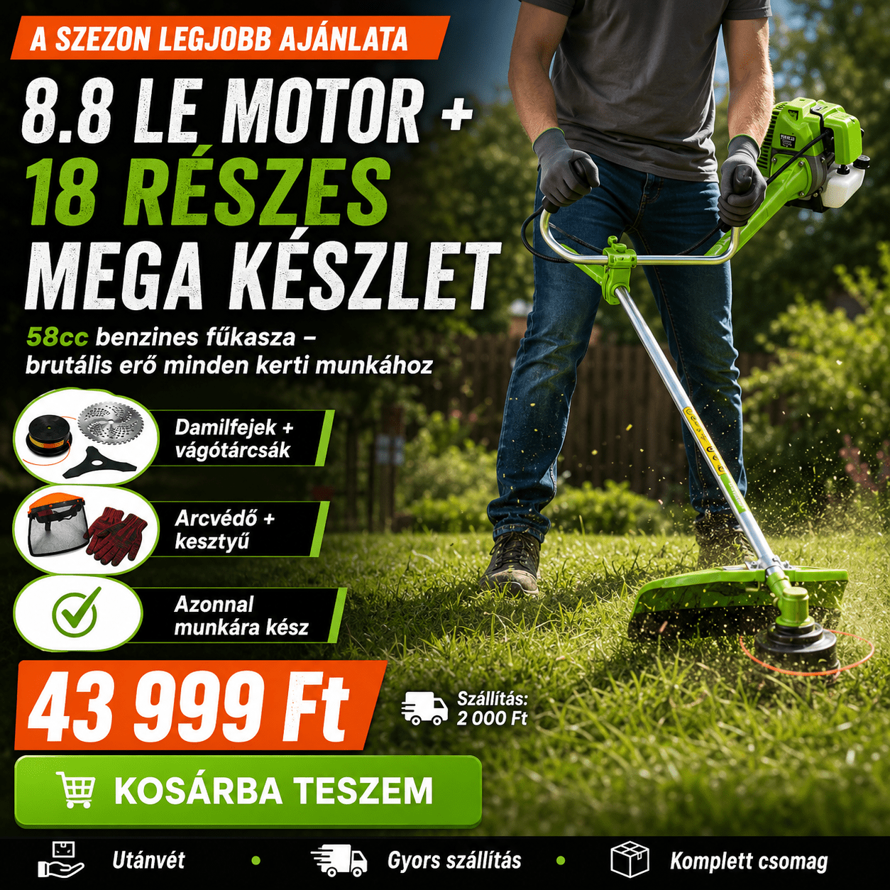 Flinke Benzinmotoros Fűkasza - | Cyber Bazaar