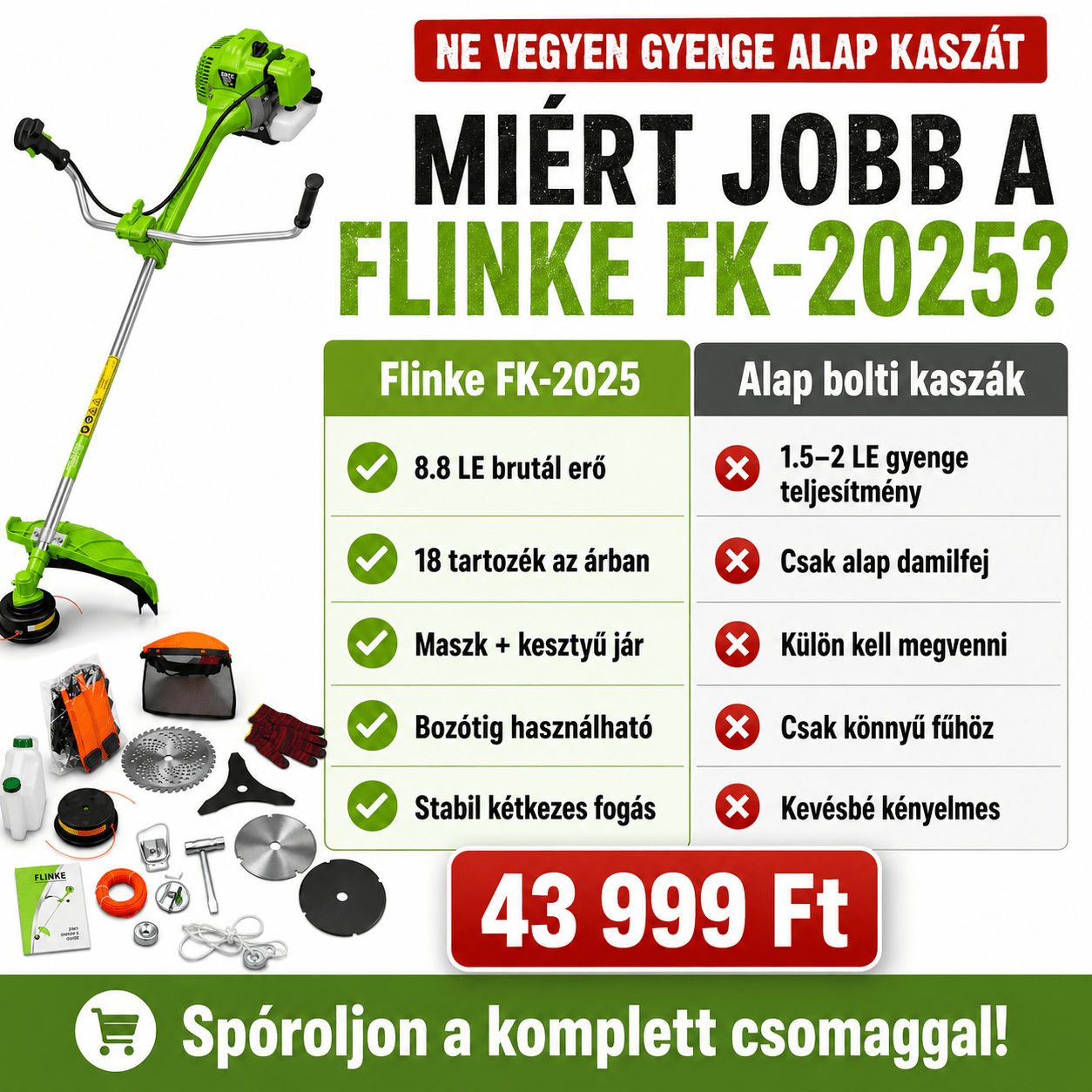 Flinke Benzinmotoros Fűkasza - | Cyber Bazaar