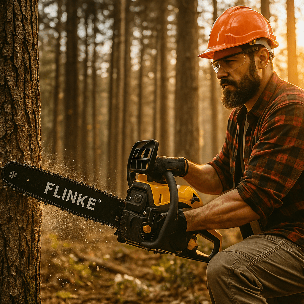 Flinke Benzinmotoros Láncfűrész - | Cyber Bazaar