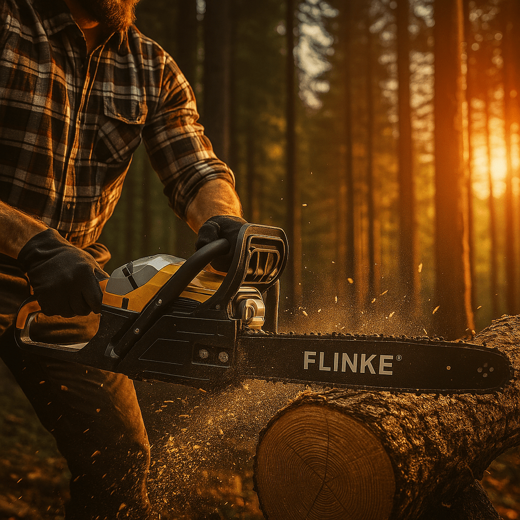 Flinke Benzinmotoros Láncfűrész - | Cyber Bazaar