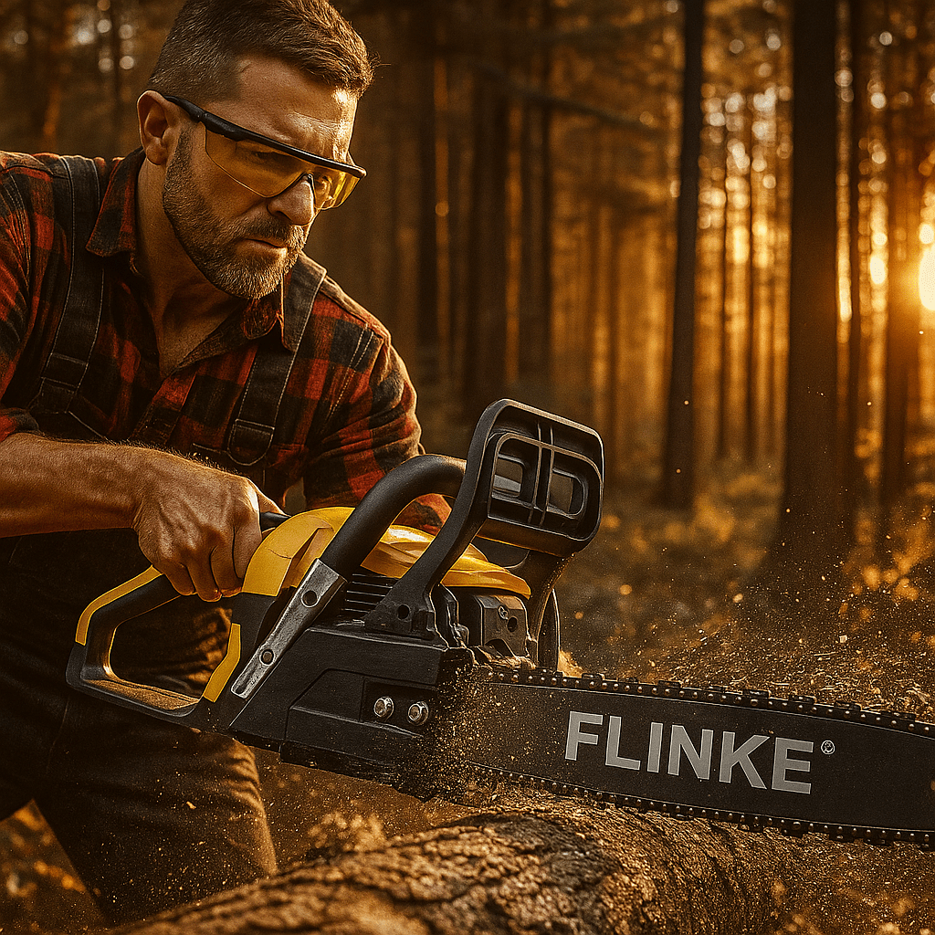 Flinke Benzinmotoros Láncfűrész - | Cyber Bazaar