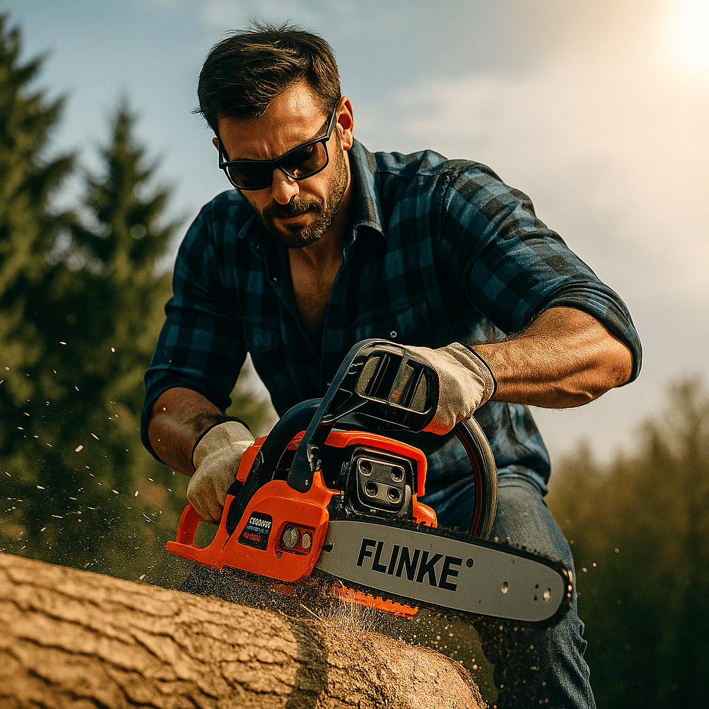 Flinke Benzinmotoros Láncfűrész - | Cyber Bazaar