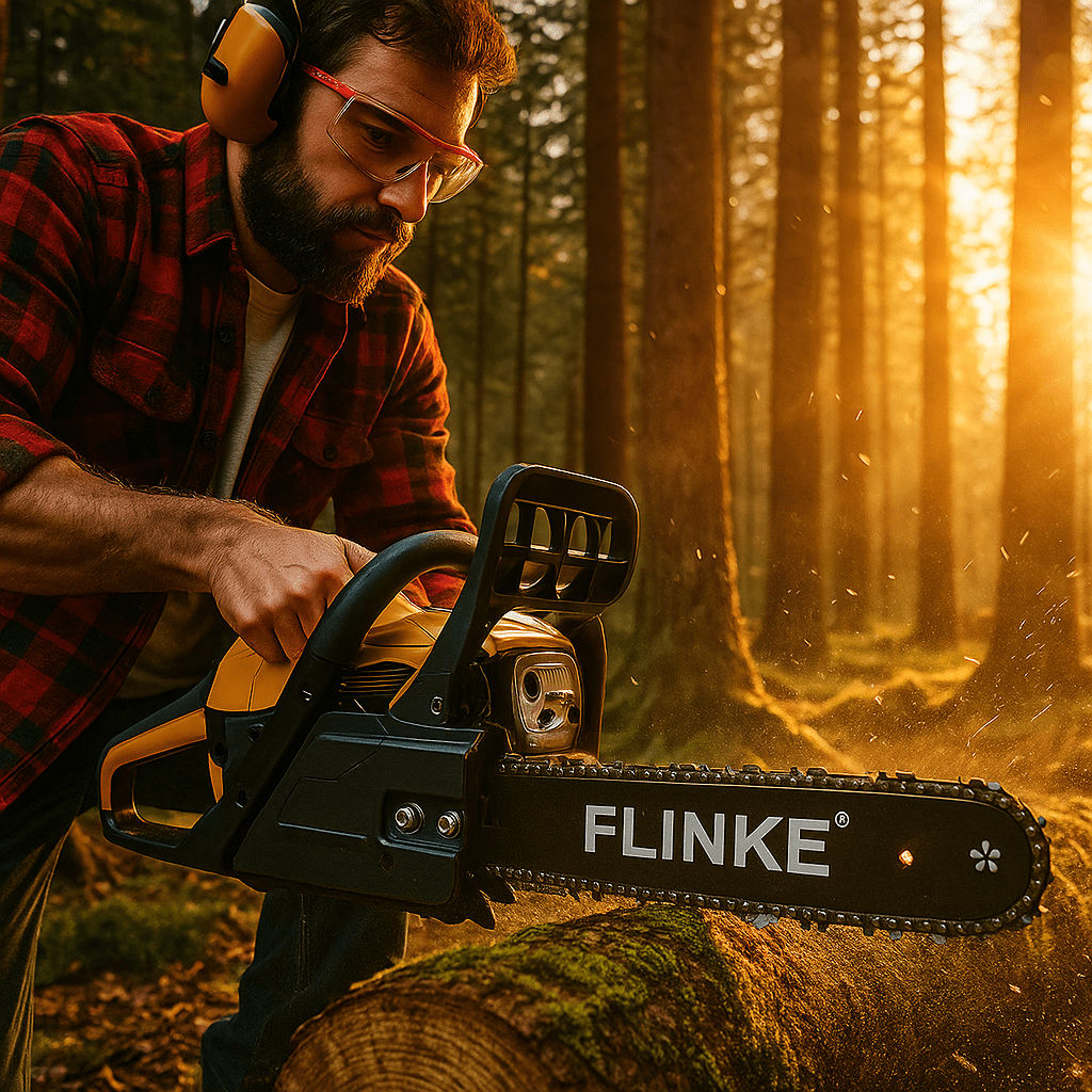 Flinke Benzinmotoros Láncfűrész - | Cyber Bazaar