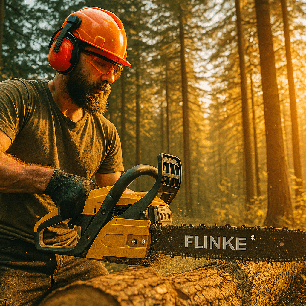 Flinke Benzinmotoros Láncfűrész - | Cyber Bazaar