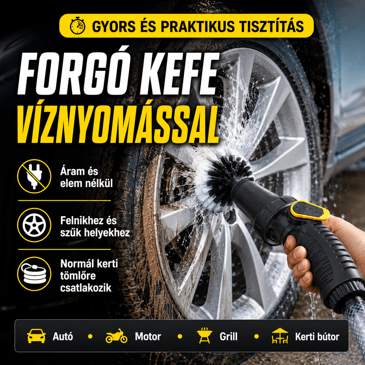 Forradalmi Tisztítókefe Víznyomással - | Cyber Bazaar