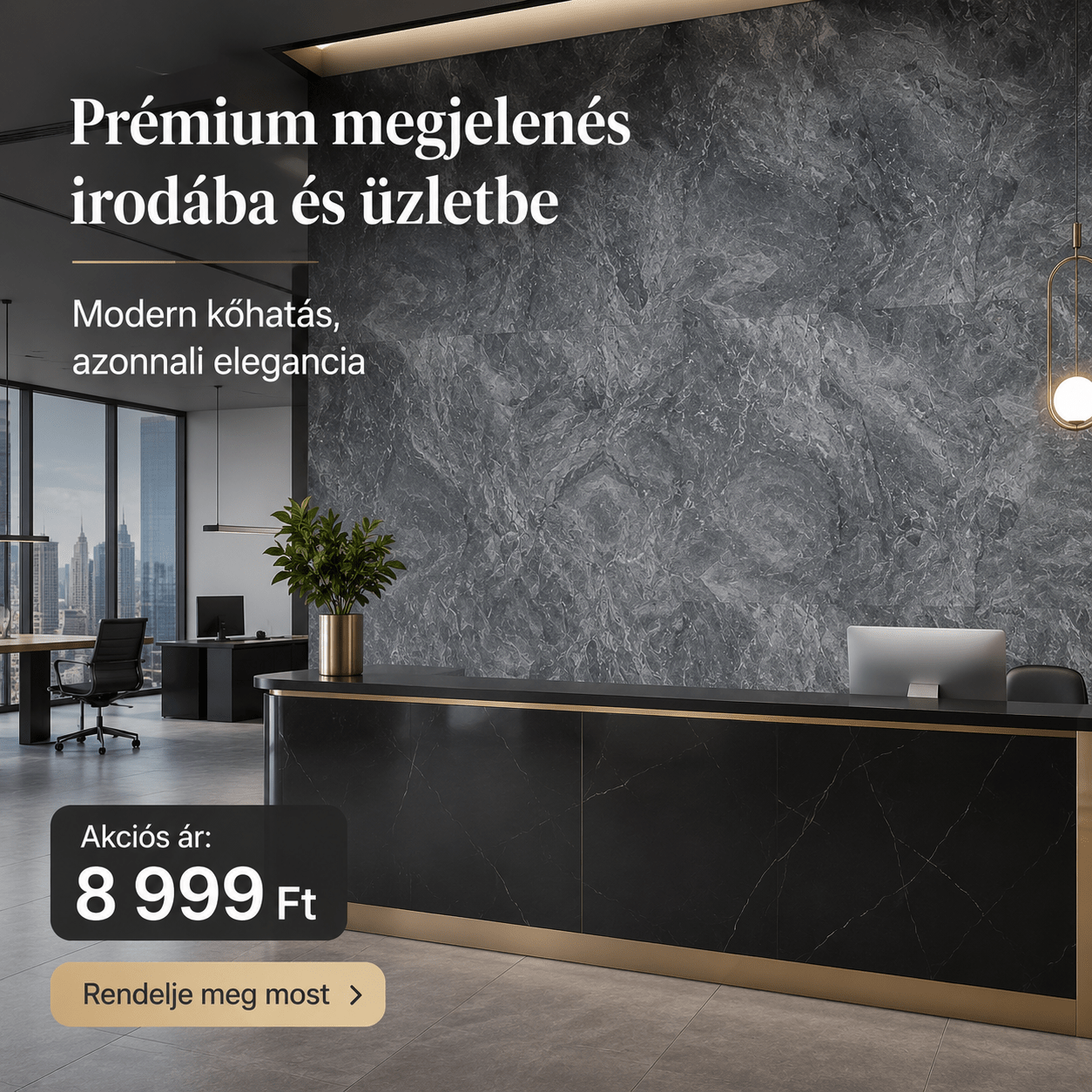 Grafitszürke Márványhatású Öntapadós Falmatrica - | Cyber Bazaar