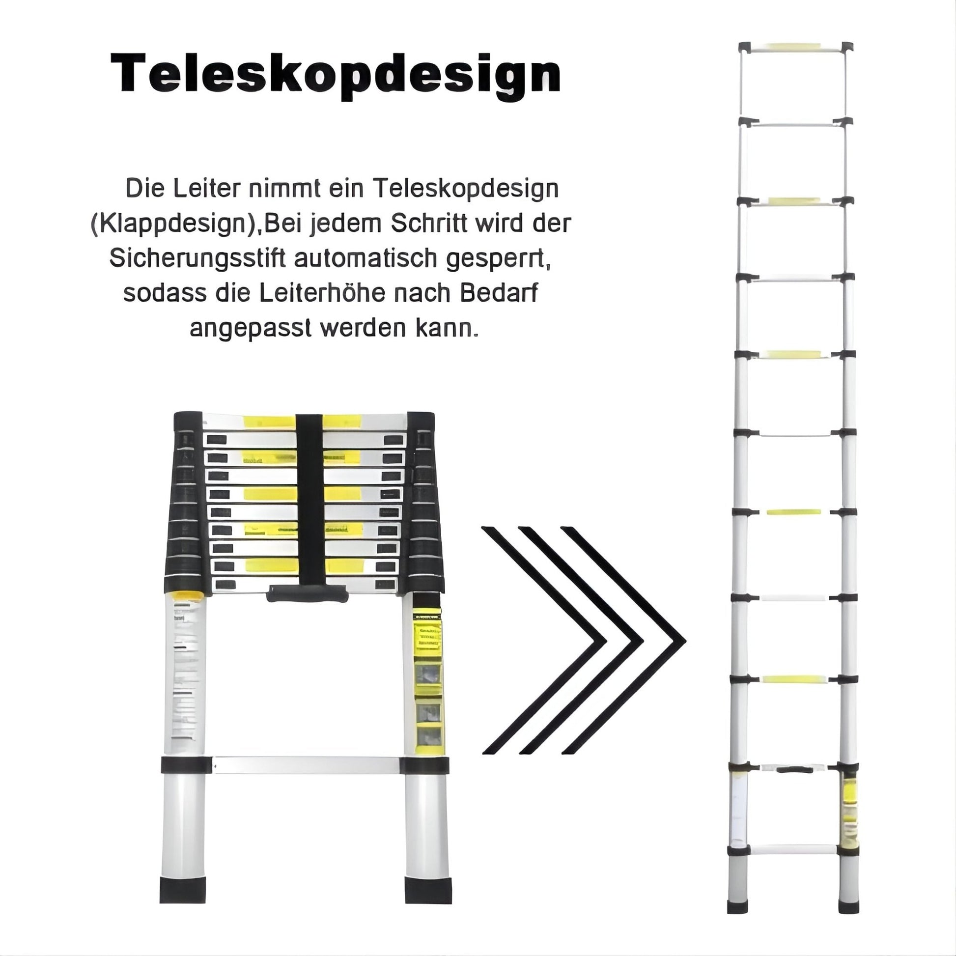 Haina Alumínium Teleszkópos Létra - | Cyber Bazaar