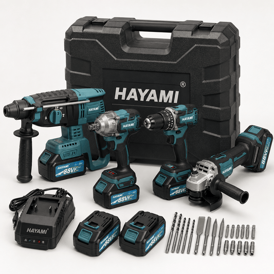 Hayami 4‑részes 88 V Akkus Szerszámkészlet - | Cyber Bazaar