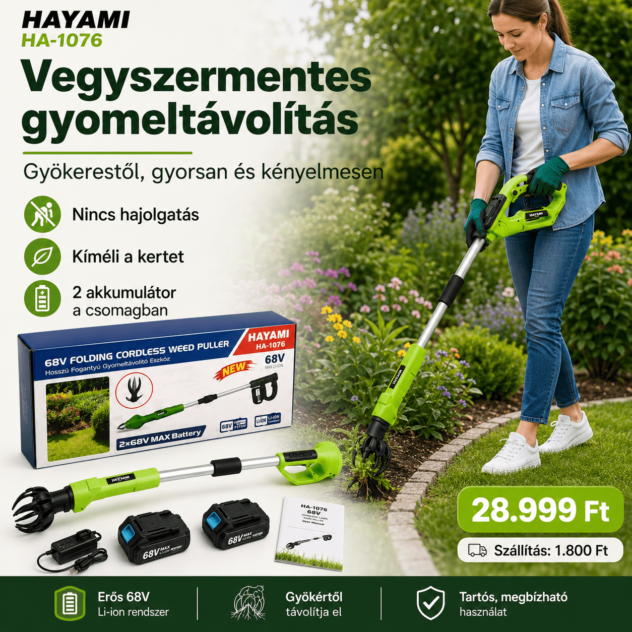 Hayami Akkumulátoros Gyomkiszedő - | Cyber Bazaar