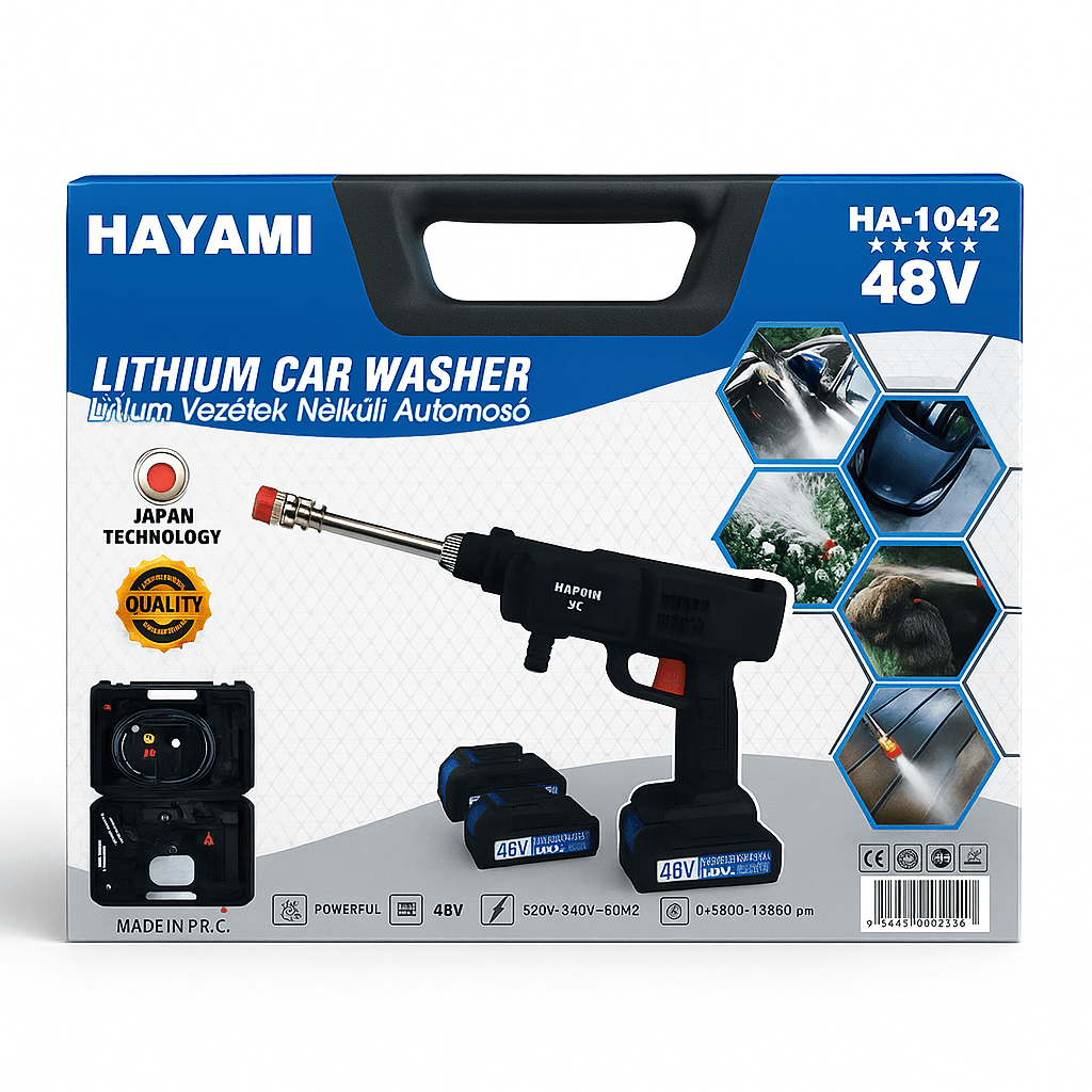 HAYAMI Akkumulátoros Vezeték Nélküli Autómosó - | Cyber Bazaar