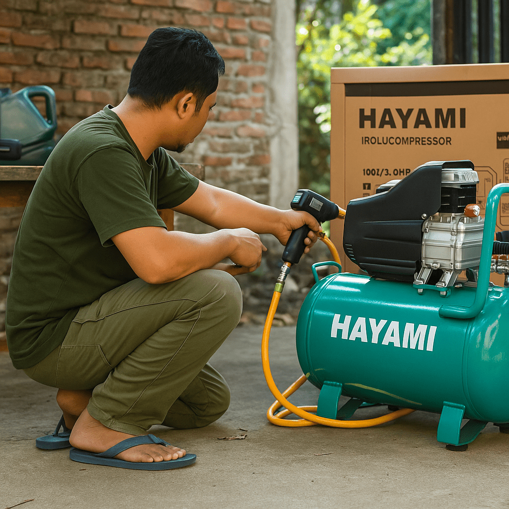 Hayami Légkompresszor – 100L - | Cyber Bazaar
