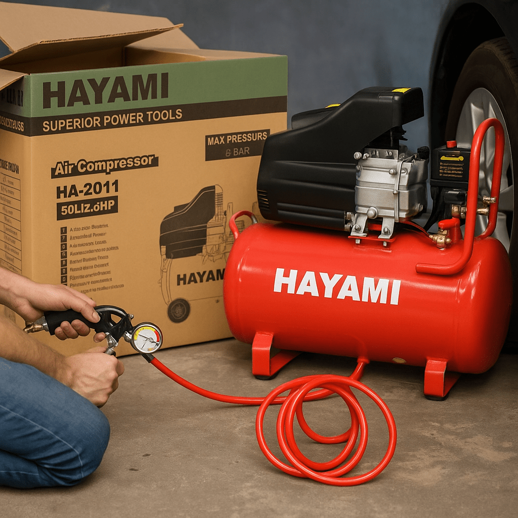 Hayami Légkompresszor – 50L - | Cyber Bazaar