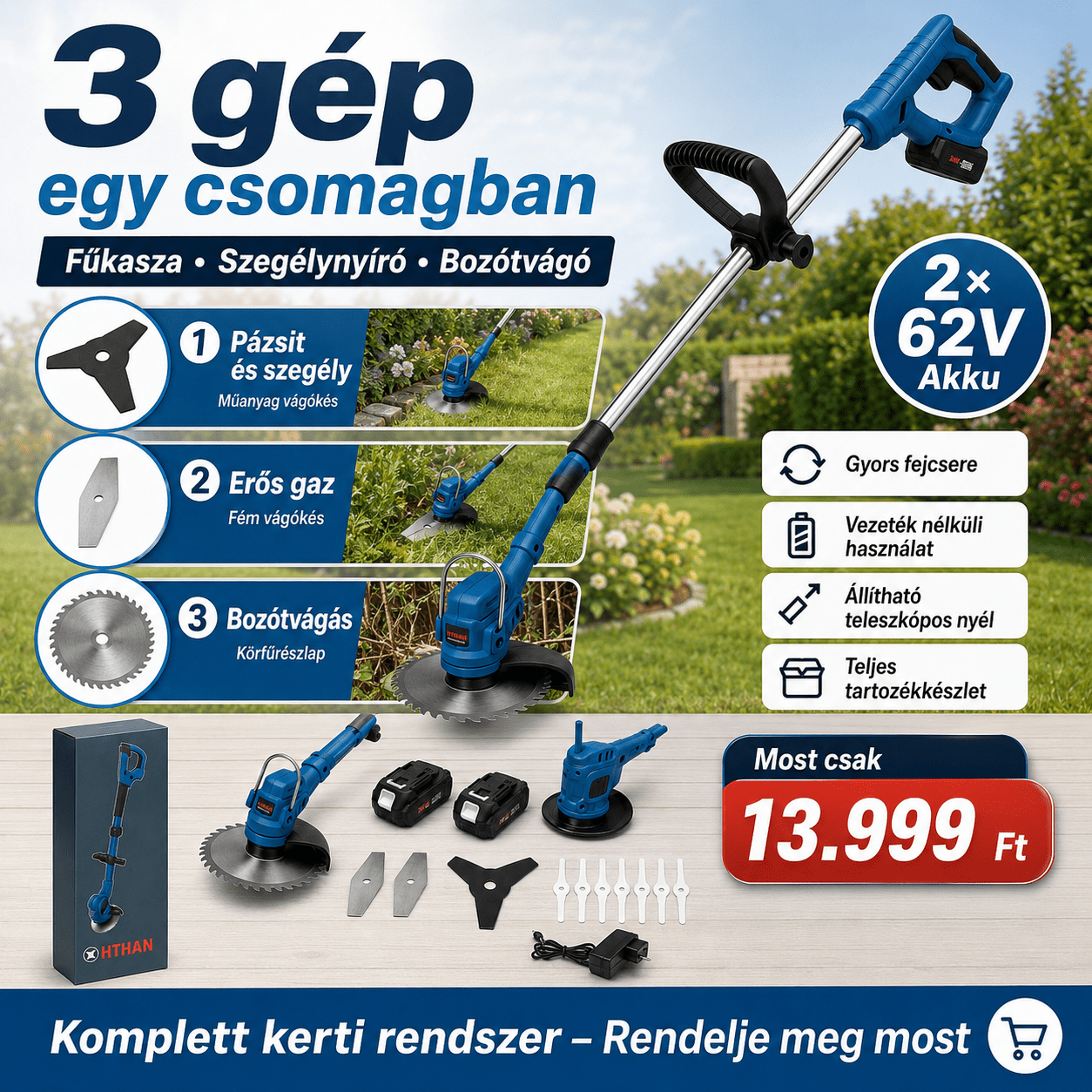 HITMAN akkumulátoros fűkaszát - | Cyber Bazaar