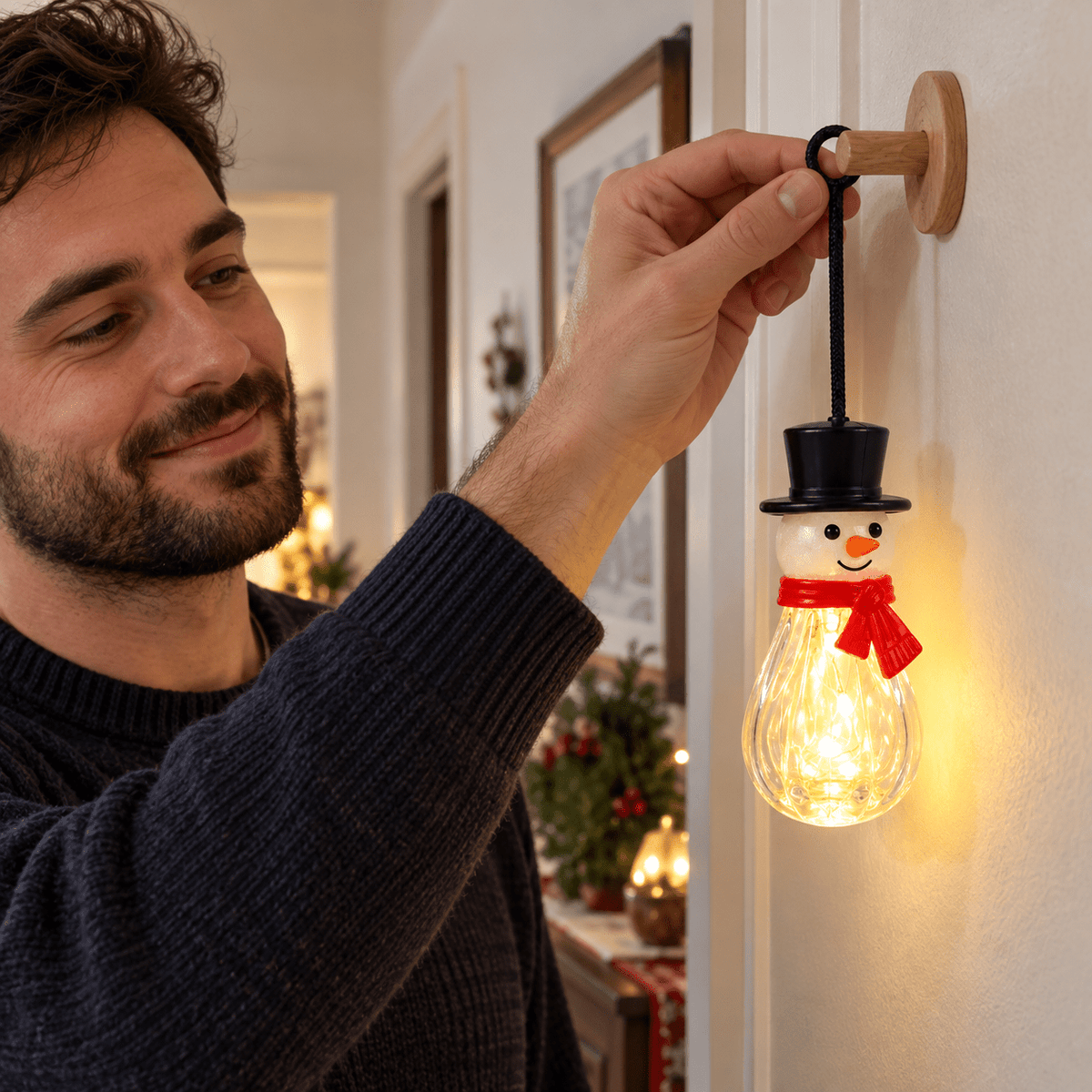 Hóemberes LED hangulatlámpa – 17008 - LED dekoráció | Cyber Bazaar