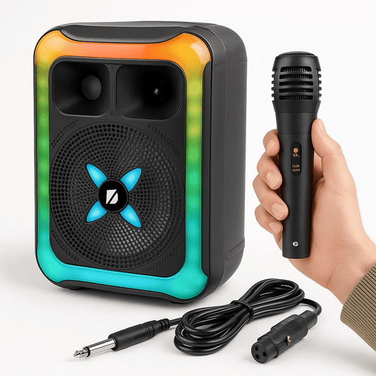 Hordozható Bluetooth Hangszóró Mikrofonnal - | Cyber Bazaar
